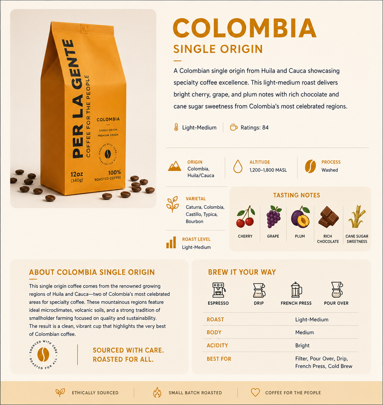 Per La Gente Colombia Single Origin